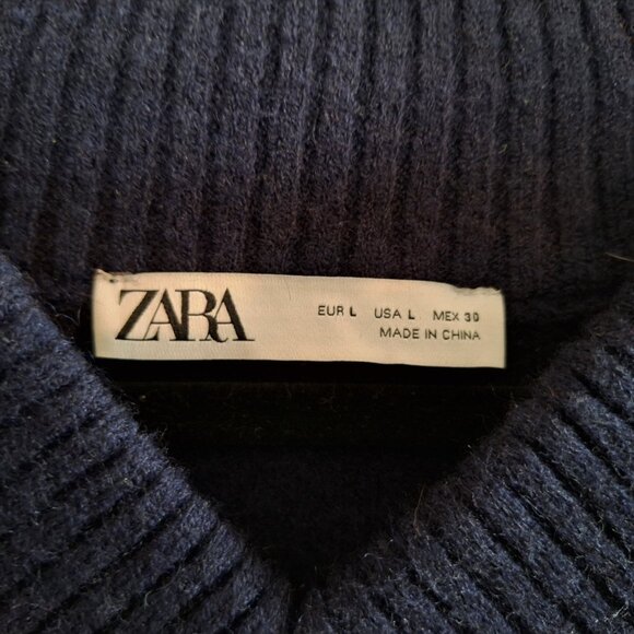 Zara Dark Purple Wool Sweater - Picture 2 of 3